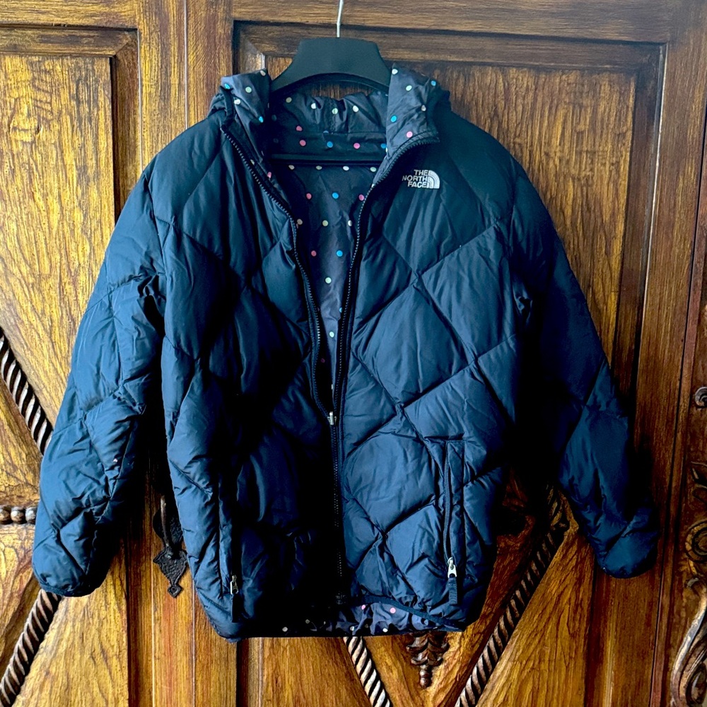 The North Face Dark Black Reversible Quilted Jacket